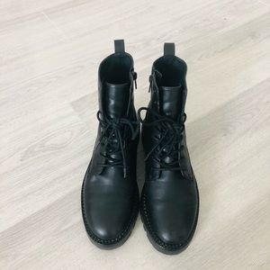 Vince women’s Cambrian Lug Water Repellent Lace Up Booties